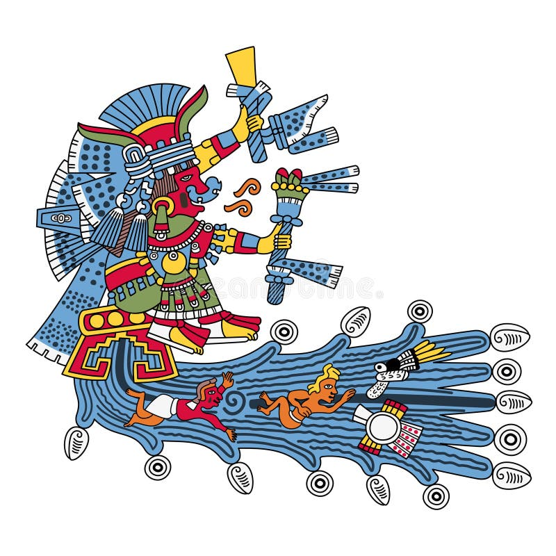 Aztec god from codex
