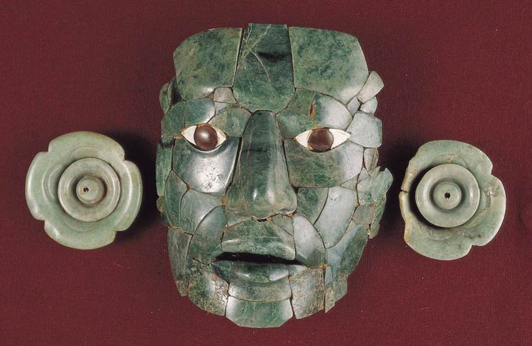Jade mask with ear flares